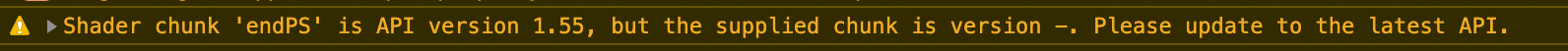 Console output