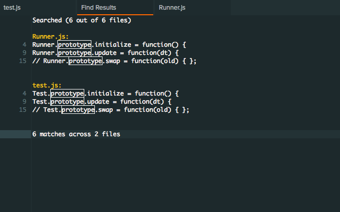 Find in Files