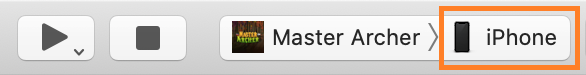 Xcode Scheme drop-down